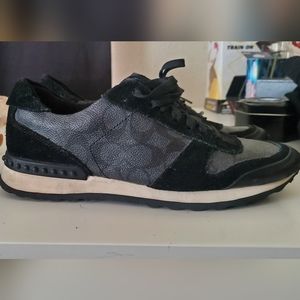 COACH Black Leather and Suede tennis shoes (women's 8)